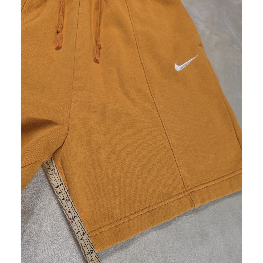 Nike Fleece Sweat Shorts XS Orange Swoosh Cotton Blend Athletic Lounge Casual - Picture 7 of 8